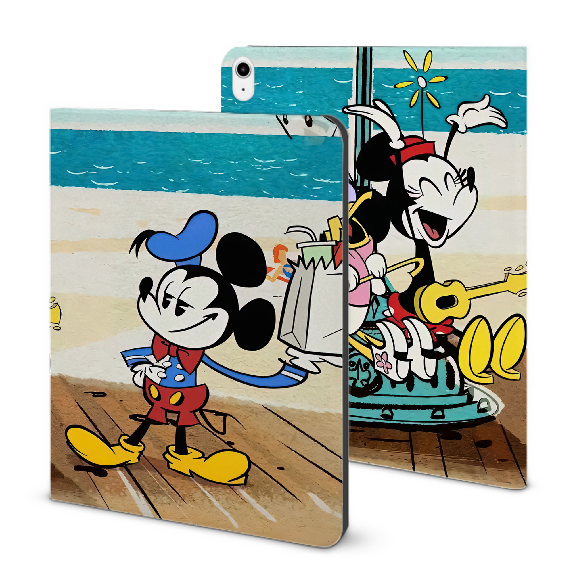 （画像用） ミッキーマウス Mickey Mouse IPadケース ペンホルダー付き ブックスタイルデザイン